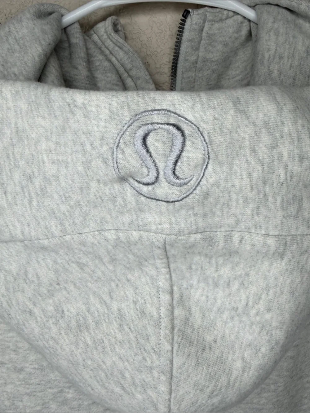 Lululemon Scuba Oversized Full Zip Heathered Core Ultra Light Grey Size M/L - Picture 7 of 11